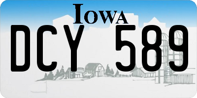 IA license plate DCY589