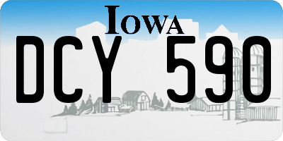 IA license plate DCY590