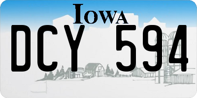 IA license plate DCY594