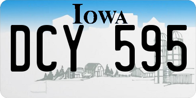 IA license plate DCY595