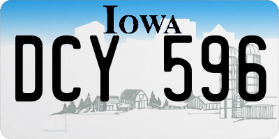 IA license plate DCY596