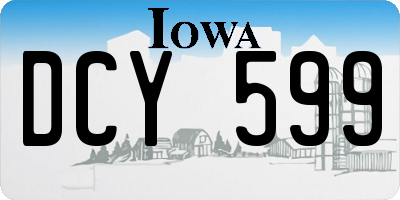 IA license plate DCY599