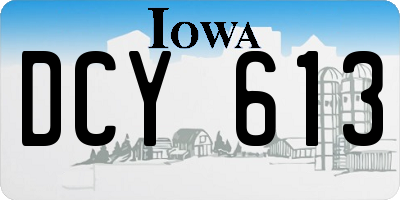 IA license plate DCY613