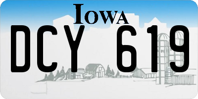 IA license plate DCY619
