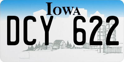 IA license plate DCY622