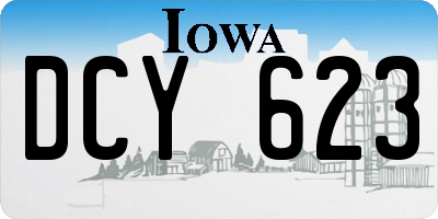 IA license plate DCY623