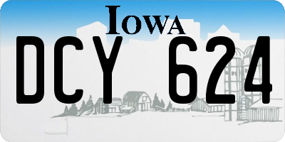 IA license plate DCY624