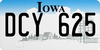 IA license plate DCY625