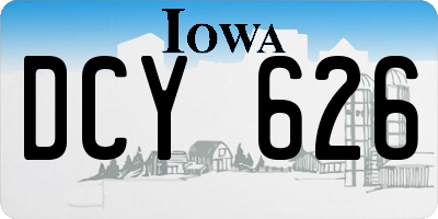 IA license plate DCY626
