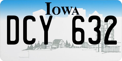 IA license plate DCY632