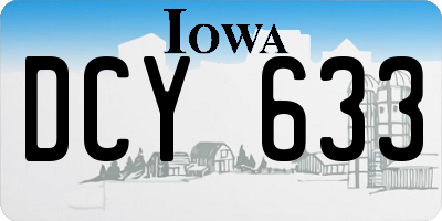 IA license plate DCY633