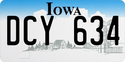 IA license plate DCY634