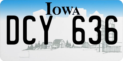 IA license plate DCY636