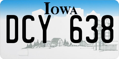 IA license plate DCY638