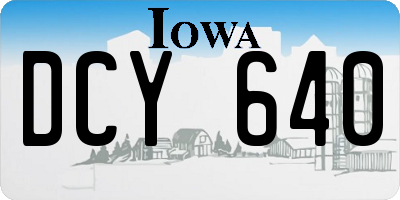 IA license plate DCY640
