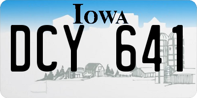 IA license plate DCY641