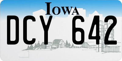 IA license plate DCY642