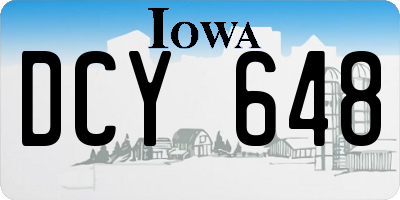 IA license plate DCY648