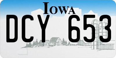 IA license plate DCY653