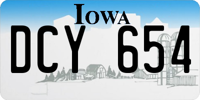 IA license plate DCY654