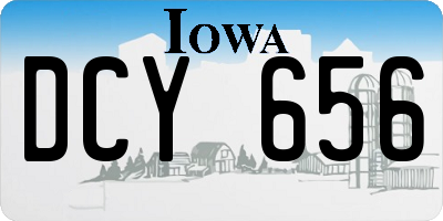 IA license plate DCY656