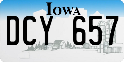 IA license plate DCY657