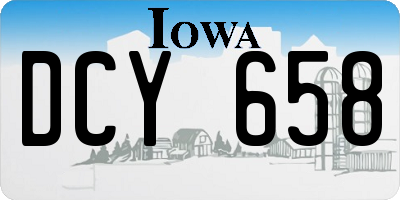 IA license plate DCY658