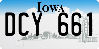 IA license plate DCY661