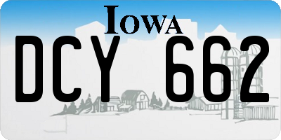 IA license plate DCY662