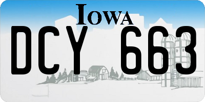 IA license plate DCY663