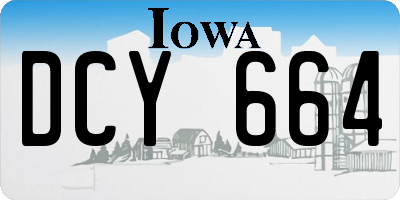 IA license plate DCY664