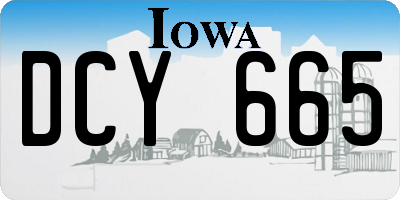 IA license plate DCY665