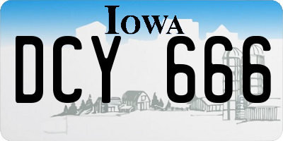 IA license plate DCY666