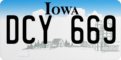 IA license plate DCY669