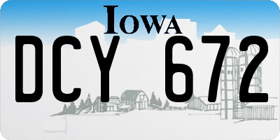 IA license plate DCY672