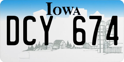 IA license plate DCY674