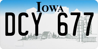IA license plate DCY677