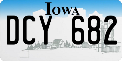 IA license plate DCY682