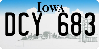 IA license plate DCY683