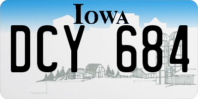 IA license plate DCY684