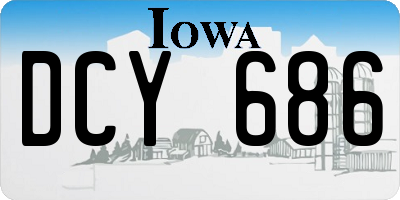 IA license plate DCY686