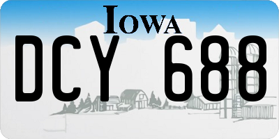 IA license plate DCY688