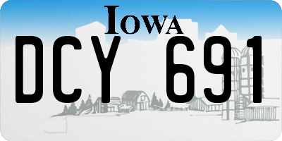 IA license plate DCY691