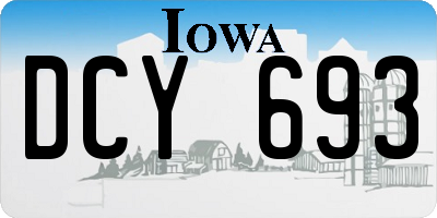 IA license plate DCY693