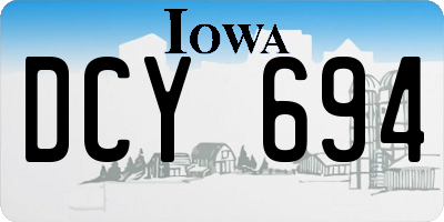 IA license plate DCY694