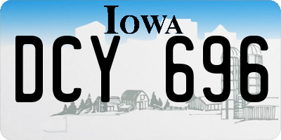 IA license plate DCY696