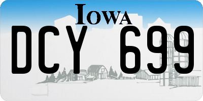 IA license plate DCY699