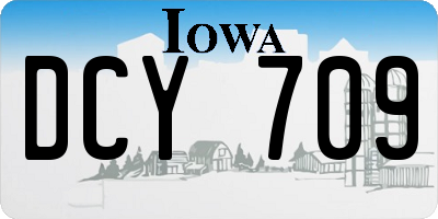 IA license plate DCY709