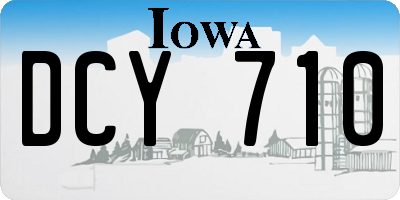 IA license plate DCY710