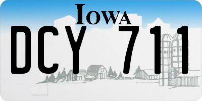 IA license plate DCY711